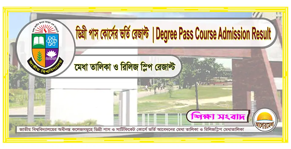 National University Degree Pass and Certificate Admission Result
