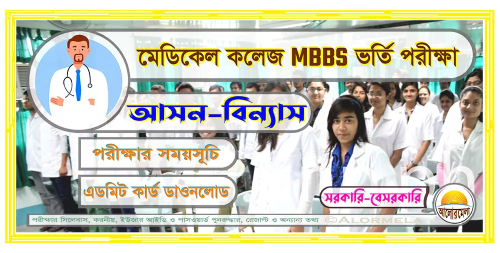 Medical College MBBS Admission Test Admit Card and Seat-plan Download