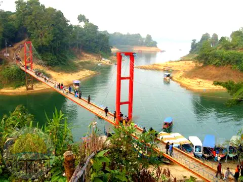 Hanging bridge in Rangamati