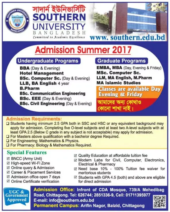 southern university admission