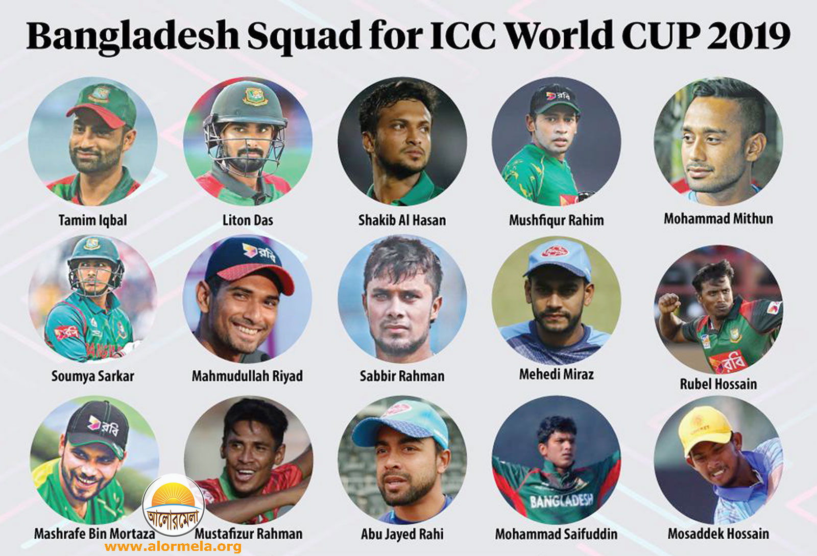 Bangladesh Squad For World Cup Cricket 2019 Alormela 1583