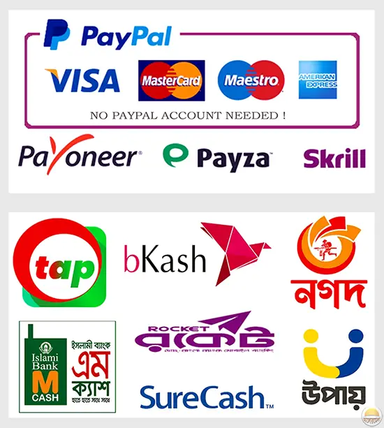 Available payment options in Alormela